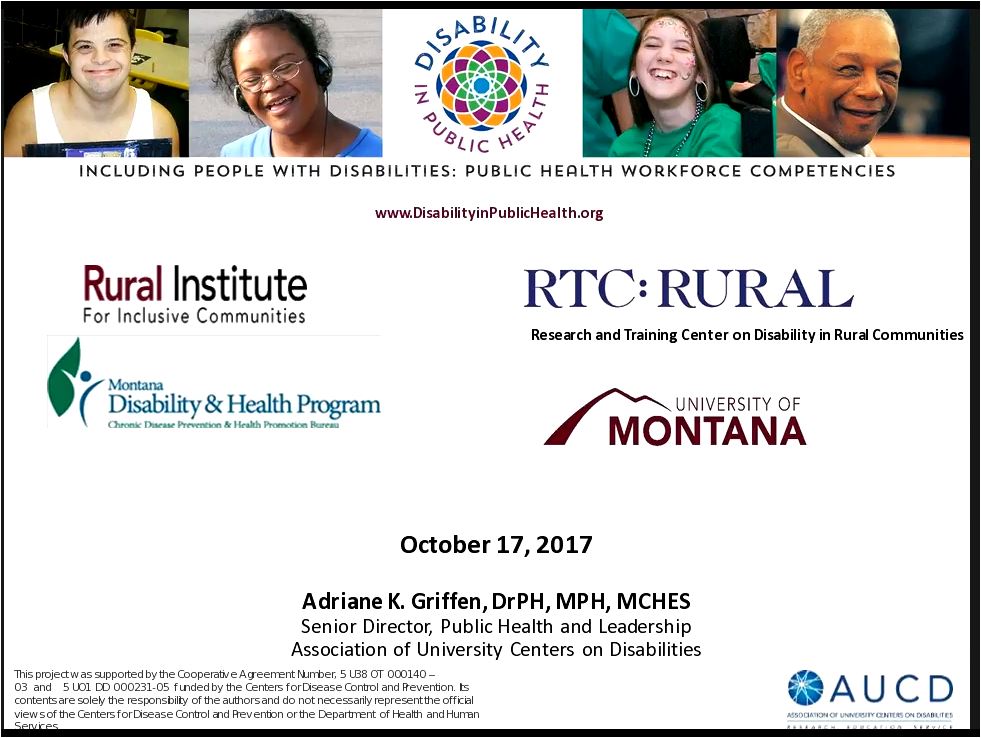 Including People with Disabilities: Public Health Workforce Competencies with Dr. Adriane Griffen